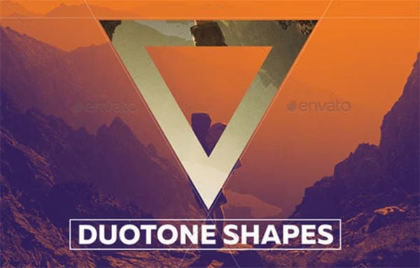 Duotone Geometric Shapes Template
