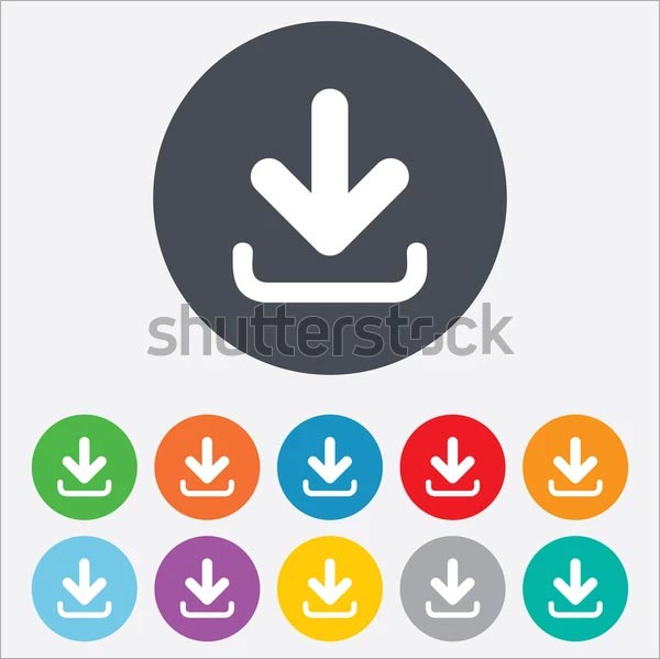 Download icon Vector Button Template