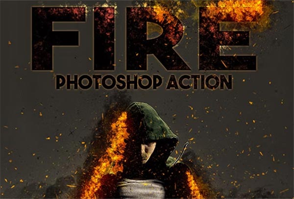 Fire Photoshop, ABR, ATN Action