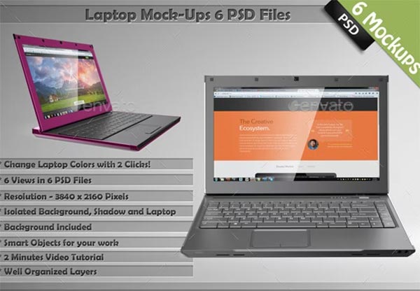 Laptop Mockups PSD Files