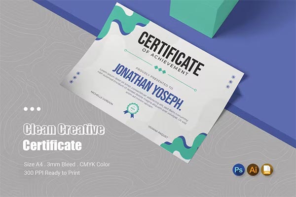 Clean Creative Certificate Template