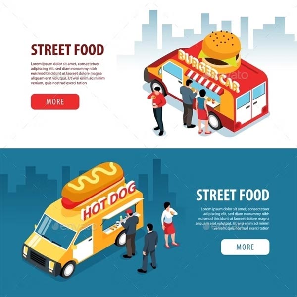 Food Trucks Horizontal Banners