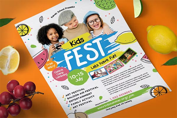 Kids Festival Flyer Design Template