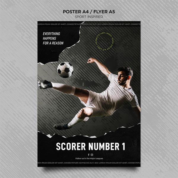 Free PSD Football Club Flyer Template
