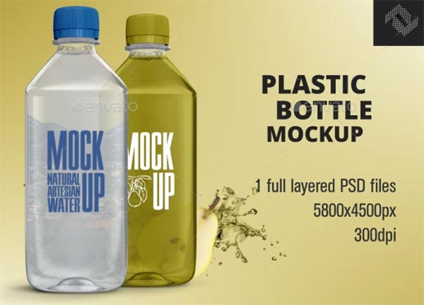 Plastic Water Bottle Mockups