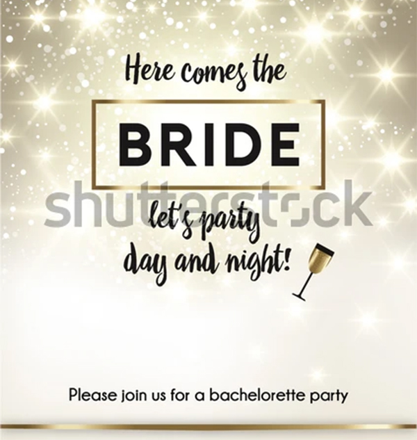 Bachelorette Party Invitation Vector Design
