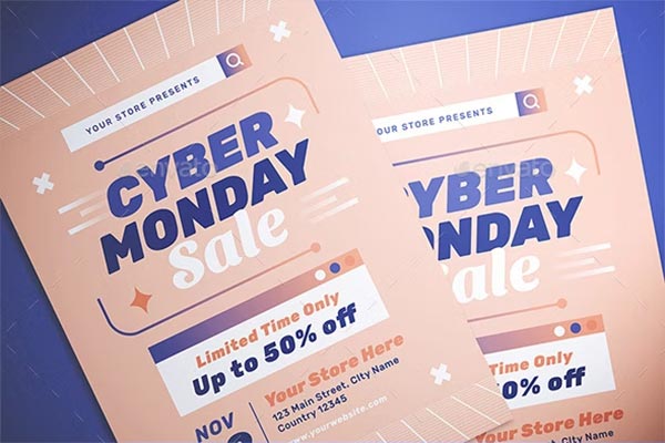 Cyber Monday Sale Editable Flyer 