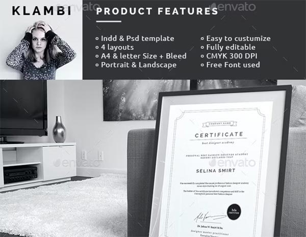 Modern and Clean Certificates Design