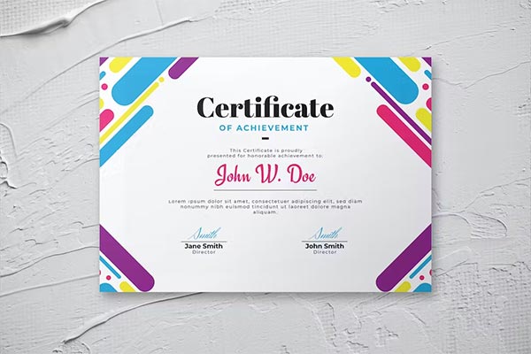 Modern Certificate Print Template