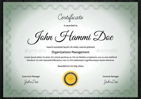 Clean Certificate Template