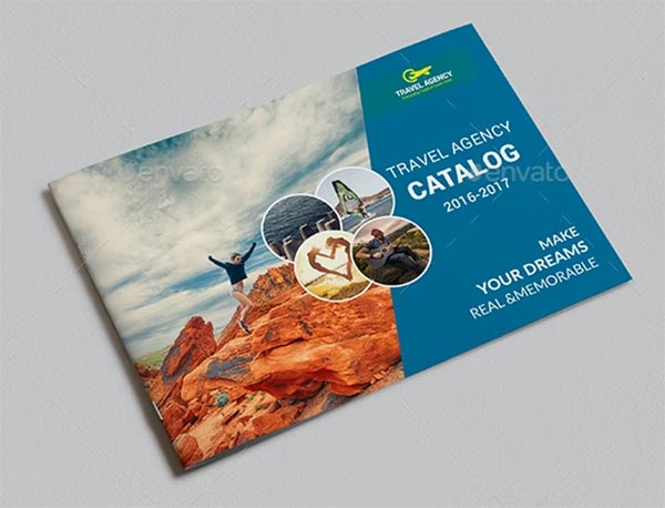 A5 Size Travel Agency Catalog Template