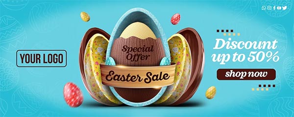 Free PSD Easter Banner Design Template