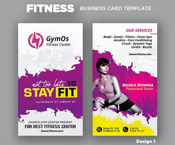 Yoga & Fitness Business Card