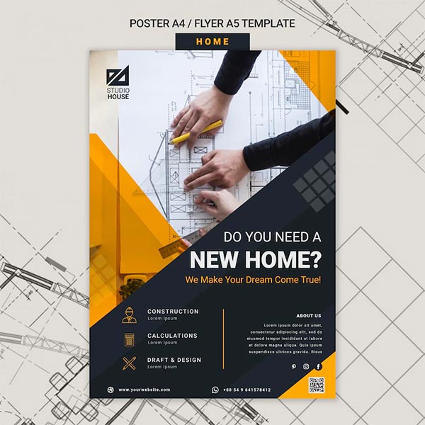 Free PSD Construction Brochure Template