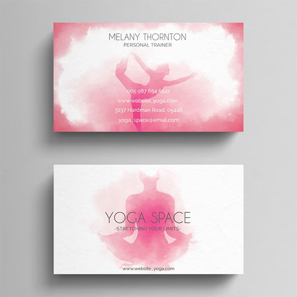 Free PSD Yoga Business Card Template