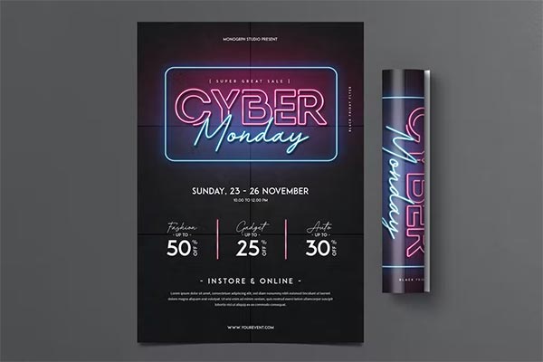 Cyber Monday Flyer Print Templates