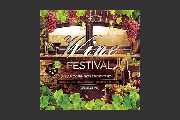 Wine Compatible Flyer Template