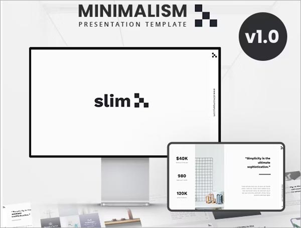 SLIM Minimalism Powerpoint Template