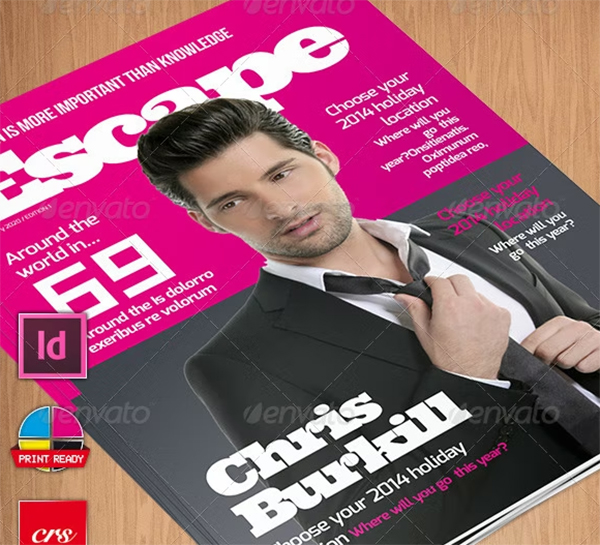 Men Escape Magazine Template