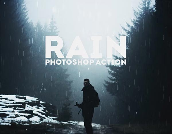 Animated Rain Photoshop Action