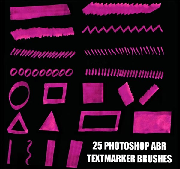 Textmarker Photoshop ABR Brushes