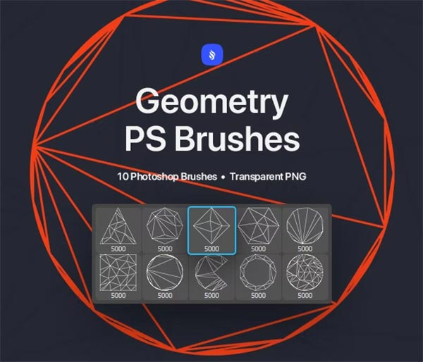 Geometry Photoshop Brushes Set
