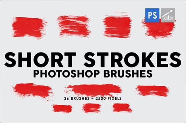 Short Strokes Photoshop Stamp Brushes