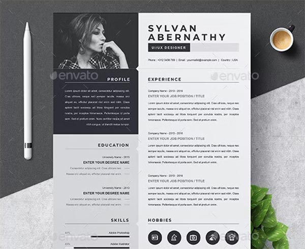 One Page Resume Templates Design
