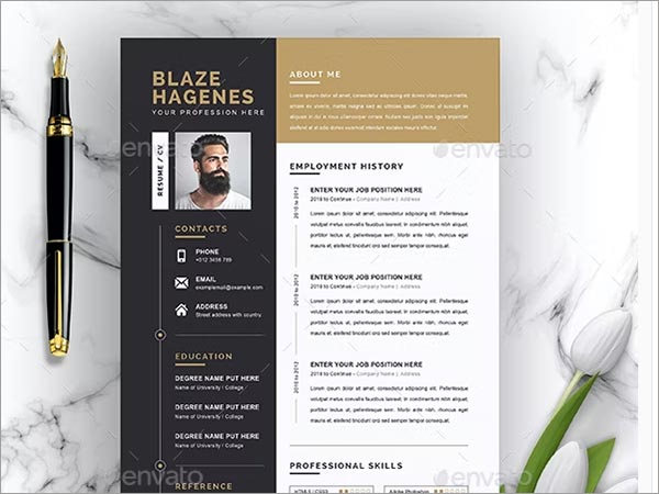 One Page Resume Design Template