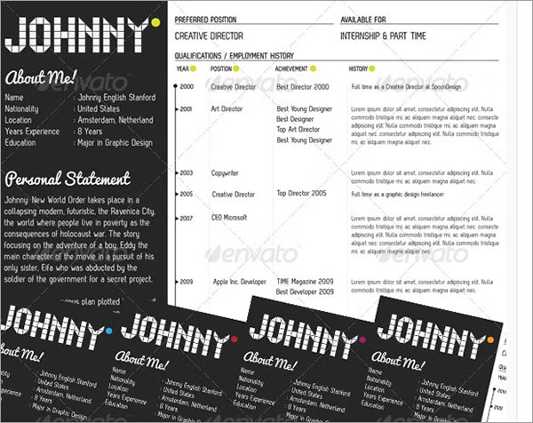 One Page Creative Resume Kit