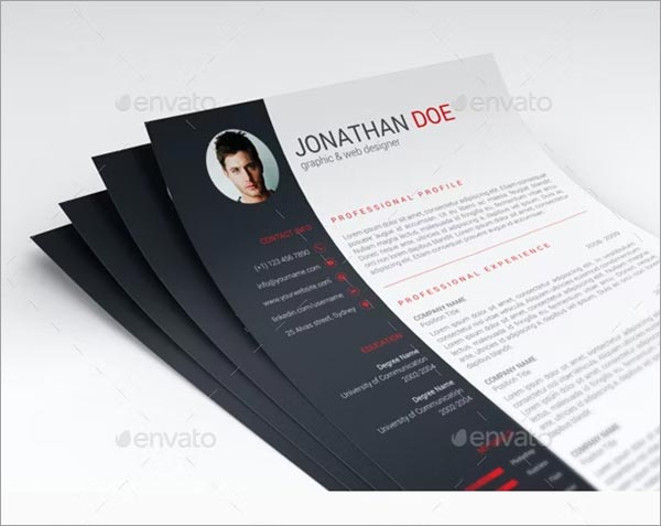 Clean One Page Resume Template