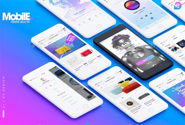 Mobile Theme UI and UX Kit Template