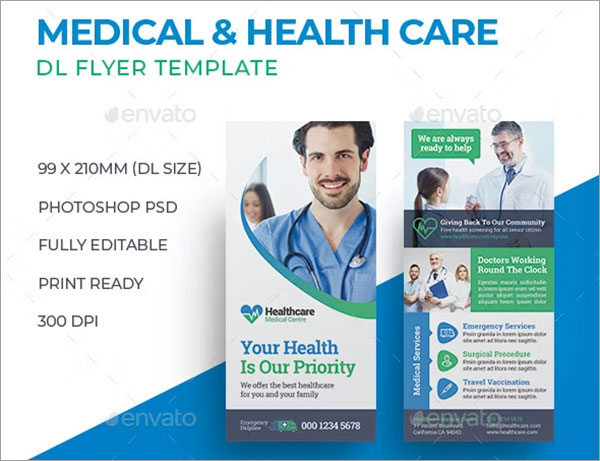Medical DL Flyer Template
