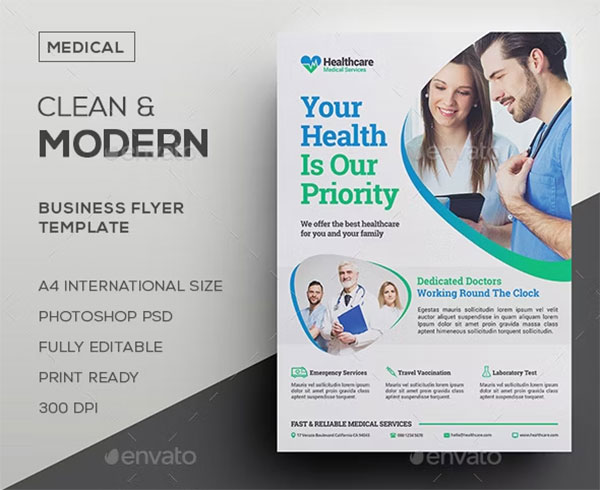 Medical PSD Flyer Template
