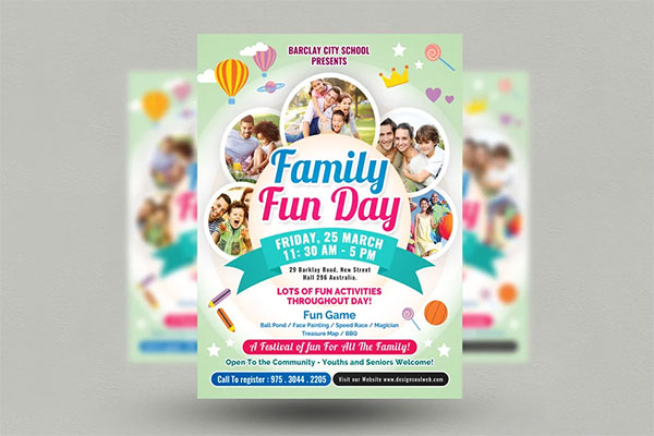 Family Fun Day Flyers Template