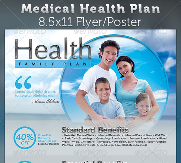Medical Health Plan Flyer Template