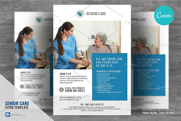 Home Care Services Canva Flyer