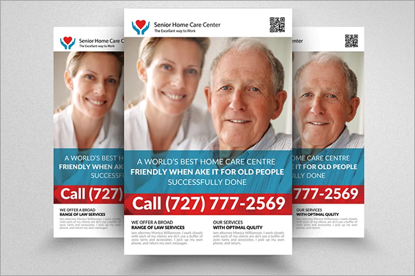 Senior Care Flyer PSD Template