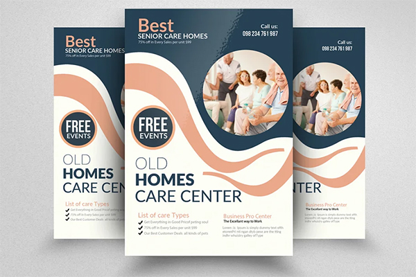 Old Age Care Center Flyers Template