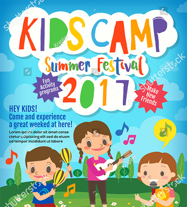 Kids Summer Camp Poster Flyer Template