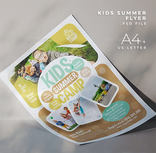 Kids Summer Camp Flyers Template