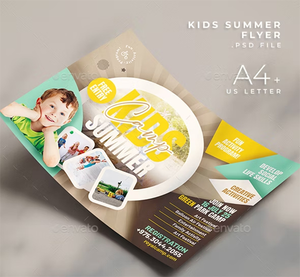 Kids Summer Camps Flyer Template
