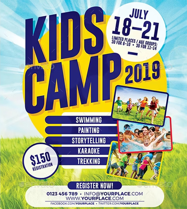 Kids Camp Flyer & Poster Design