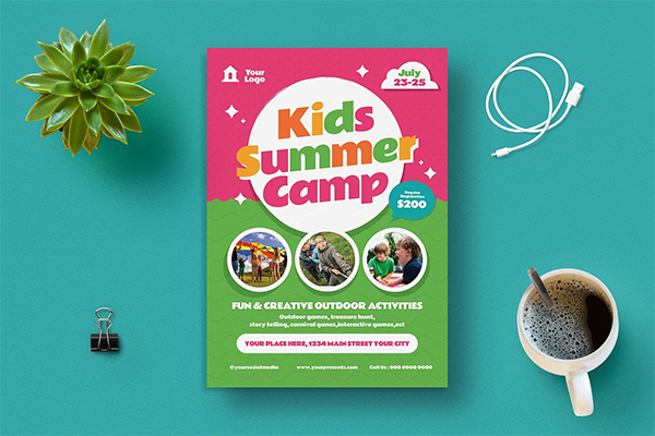 Kids Summer Camp Commercial Flyer