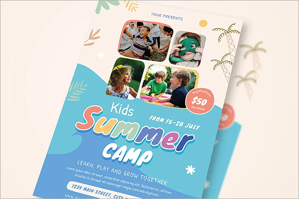 Kids Summer Camp CMYK Flyer