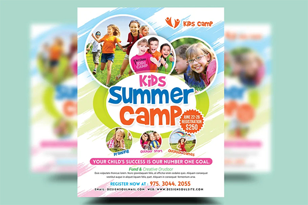 Kids Summer Camp Design Flyer