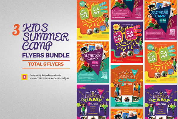Kids Summer Camp Flyer Bundle