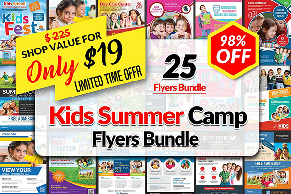 Kids Summer Camp Flyers Bundle