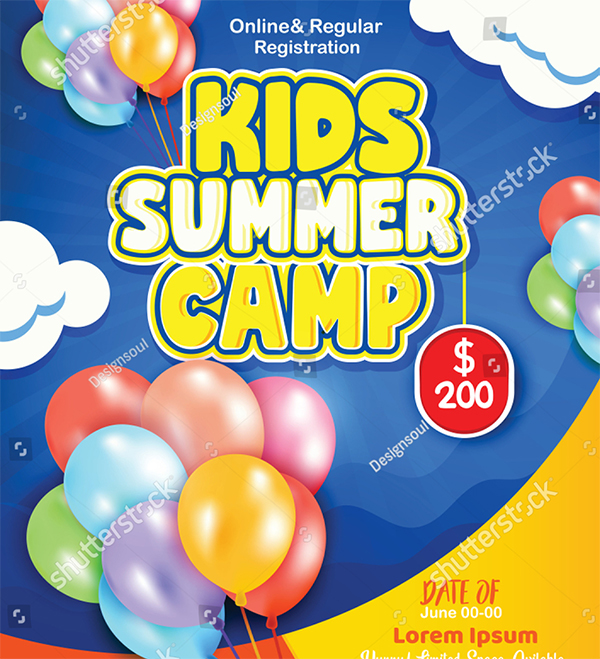 Kids Summer Camp Vector Design