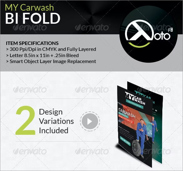 My Automobile Carwash Service Bifold Template
